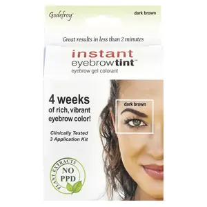 Godefroy Instant Eyebrow Tint™, Dark Brown, 3 Application Kit