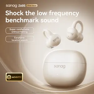 Sanag Z60S Open-ear wireless Bluetooth headset with comfortable wearing, HiFi stereo sound, stable call, and IPX4 waterproof. Perfect for sports, work, and daily use.