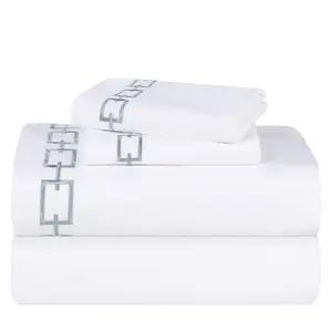 Superior Chain Links Cotton Embroidered Bed Sheet Set-Twin Xl