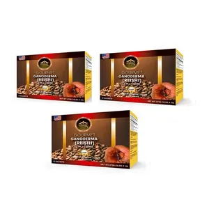 4-in-1 Coffee – Premium Instant Latte with Reishi Mushroom Extract, 15 Sachets (Pack of 3)