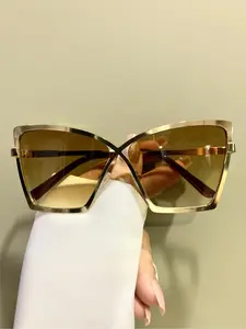 Unisex Vintage Cat Eye Frame Glasses, Trendy Casual Glasses for Everyday Use, Fashion Accessories for Outdoor Activities