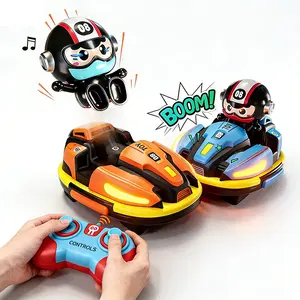 RC Bumper Cars Set for 2 Players, 2.4 GHz Remote Control Battle Race Cars With Light & Music, Toys for Toddlers Girls Boys Age 1-5 Years, Christmas Birthday Gift