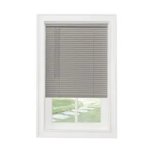 Achim MSG224GY06 24 x 64 in. GII Morningstar Cordless Light Filtering Vinyl Mini Blinds with 1 in. Slats, Grey