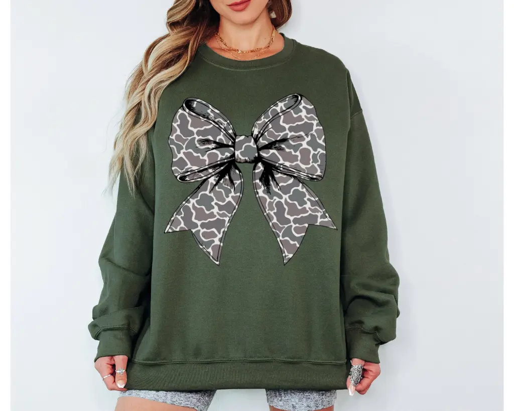 Camo Bow Sweatshirt