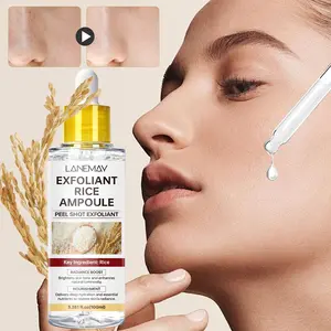 100ml Rice Peel Shot Exfoliant Ampoule - Rice Peptides & Centella Formula - Brightens Skin & Boosts Radiance - For All Skin Types Daily Glow Exfoliating Rice Ampoule