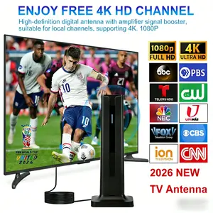 TV Antenna Digital HD Antenna 1080P 4K Ultra HD Indoor Long Range High-Quality Signal for Home Entertainment Full HD NBC ABC