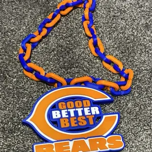 Chicago Bears Hype Chain – “Good Better Best” | Adult Fan Chain | 3D Printed Game Day Necklace