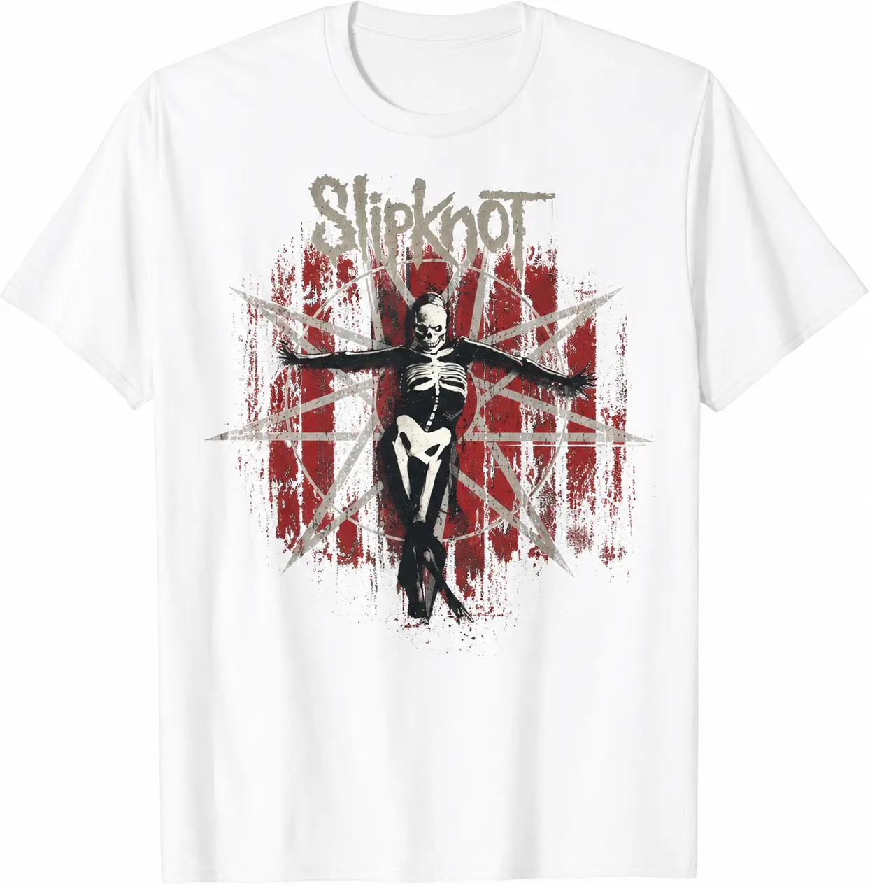 Slipknot Band T-Shirt Heavy Metal Rock Music Graphic Tee Iconic Skeleton Design Men's Black Concert Apparel Gift