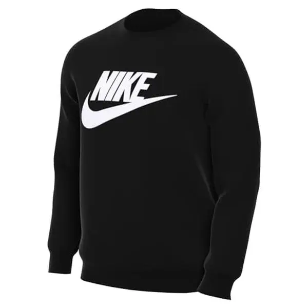 Nike Men's Club Graphic Fleece Crew Black