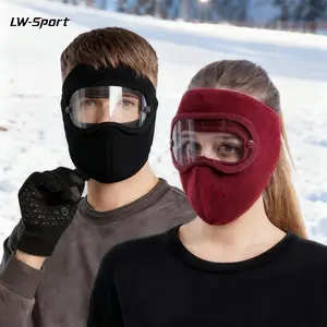 Windproof HD Goggles & Anti-Fog Face Mask Set - Winter Warm Full Coverage for Outdoor Cycling, Skiing | Breathable Dustproof with Clear Eye Shield