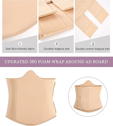 360° Lipo Foam Ab Board – Flat Tummy & Waist Compression Support Belt