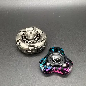 Metal Fidget Spinner Toy, 2 Counts/set Stress Relief Toy, Office Decompression Toy, Creative Gifts for Adults & Teens