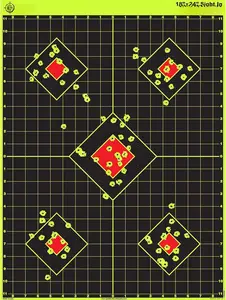 - 18 x 24 inch - Sight in Splatter Target - Easily See Your Shots Burst Bright Fluorescent Yellow Upon Impact -