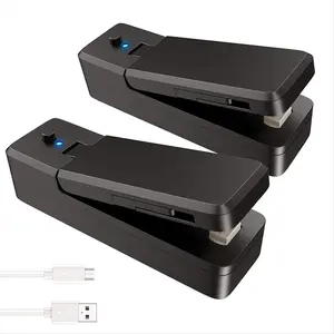 Mini Bag Sealer 2 in 1 Rechargeable Portable Vacuum Heat Sealer&Cutter for Plastic Snack PVC Bags Outdoor Picnic for Christmas New Year Home Use