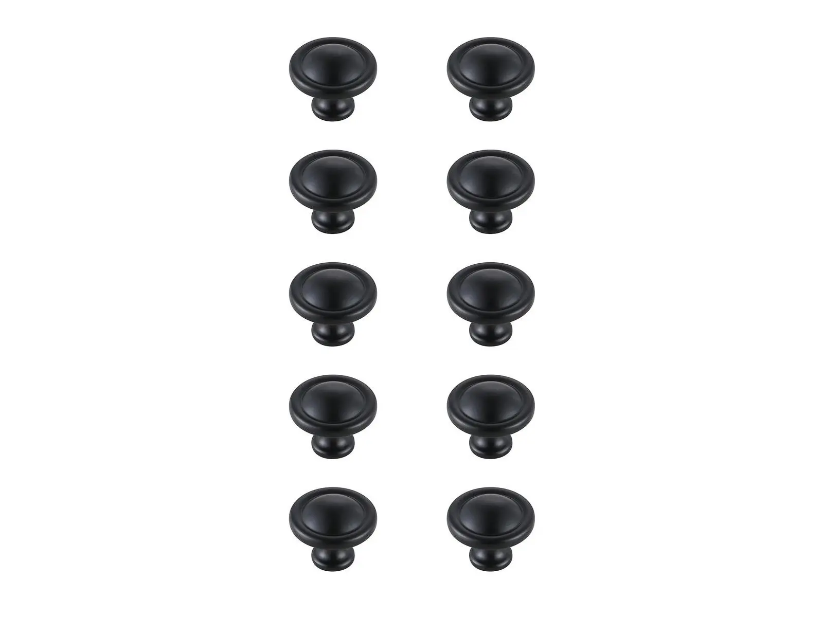 Elegant Decor KB2007-MB-10PK 1.2 in. Dia. Garlande Multipack Mushroom Knob, Matte Black - Pack of 10, Modern