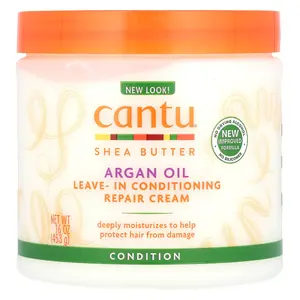 Cantu Argan Oil Leave-In Conditioning Repair Cream, 16 oz (453 g)