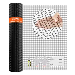 VEVOR Hardware Cloth, 48'' x 50' Galvanized Wire Mesh Roll, 19 Gauge Chicken Wire Fence Roll, Vinyl Coating Metal Wire Mesh for Chicken Coop Barrier, Rabbit Snake Fences, Poultry Enclosures