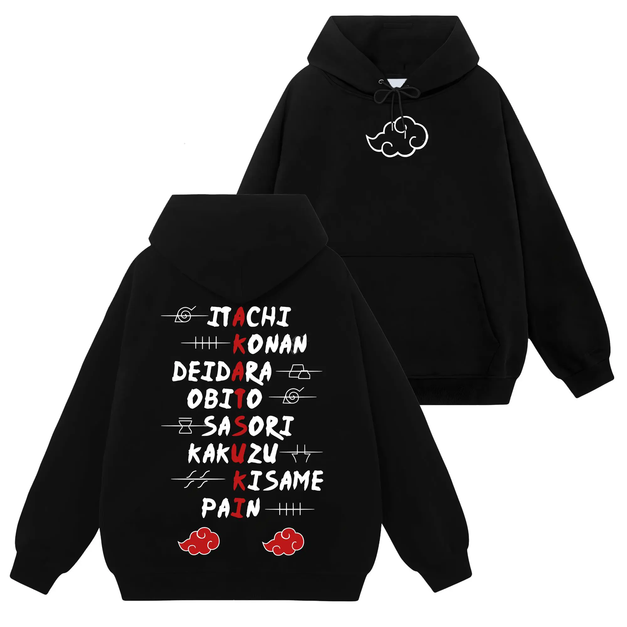 [Konoha Shop] Limited Akatsuki - Naruto Shippuden #57 Hoodie T-Shirt Sweatshirt, Retro Vintage Unisex Graphic 90s Cotton, Gift For Wibu Ninja Shinobi , Anime Manga Y2K Streetwear Apparel Everyday