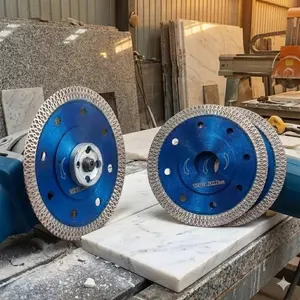 Professional Ceramic Tile Diamond Cutting Disc Set 115/125/150mm Wet/Dry Precision Diamond Blade with Cooling Slot, Anti-Noise Guard, High-Density Sintered Segments for Angle Grinder, Tile Cutter, Stone, Marble, Renovation Tools Kit