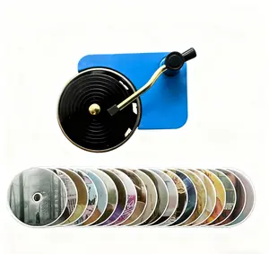 12pcs  - Record Player Car AirFreshener, 12 pcs Aromatherapy Sheets, Classic Retro Design, Ideal for Music Fans