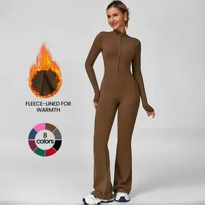 Women's 3D zipper ski jumpsuit, casual sports long sleeved ski cycling jumpsuit, autumn and winter women's sportswear, zipper design, pants corner design, fashionable wearing, very suitable for skiing, fitness and other occasions.RAIMENTRY