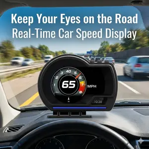 Smart Car HUD Display – Real-Time Speed, RPM & Alerts | Plug & Play for Any Vehicle