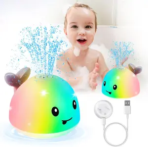Water Spray Toy Children Bath Toys, Bathtub Toys for Kids, Light Up Whale Bath Toy Sprinkler, Pool Water Toy, Bathtub Fountain Toy, Birthday Christmas Gifts