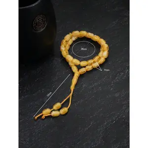 Vintage Islamic Geometric Prayer Beads Bracelet - 1 Pc Hand-Woven Rope Unisex Muslim Costume Jewelry Accessory, Beige Random-Style for Prayer & Daily Use,summerwins