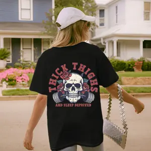 Thick Thighs and Sleep Deprived Shirt, Muscle Mommy, Pump Cover T Shirt, Weightlifting Shirt, Work Out Shirt, Gym Pump Cover