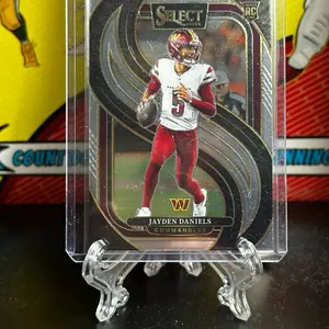 Panini 2024 Select RC Jayden Daniels Commanders Football Card - Officially Licensed Collectible Trading Card