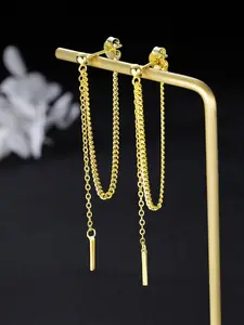 Long Tassel Earrings Stainless Steel Fashion Jewelry for Women Titanium Steel Long Bead Tassel Earrings, Stylish Accessory