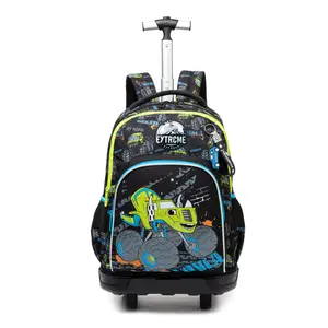 Kids Rolling Backpack for Boys Backpack with Wheels for School Backpacks for Boys Kids Bookbag for Primary Middle School Students with Lunch Box Set outdoorfun