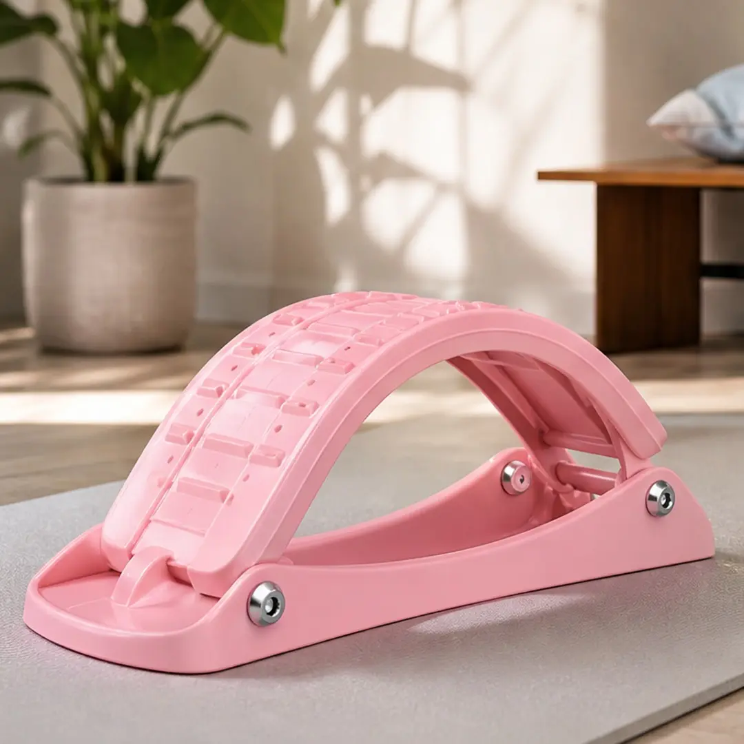 Crawl Spine Stretch Trainer, Spine Twist and Stretch Core Training Equipment, Adjustable Ergonomic Home Gym Machine for Posture, Flexibility, Daily Workout, Multiple Color Options, ABS Rubber Steel, Portable Indoor Exercise, Blue/Pink Color Opti