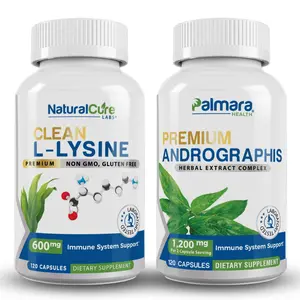 Clean L-Lysine 600mg & Premium Andrographis Extract Bundle - Daily Support for Immune Health and Wellness