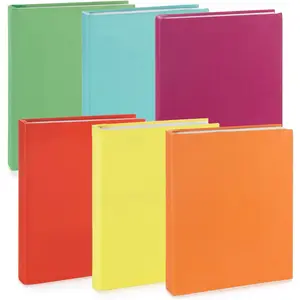 6 Stretchable Book Covers for Hardcover, Colorful Fabric Book Cover for Classroom Textbook Protection and Care, Assorted Colors, for 11" by 11" Books, Stretchy
