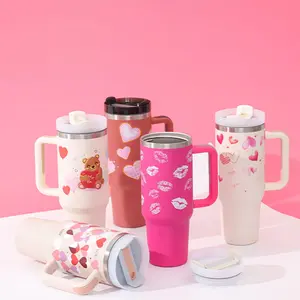 🥤💖 HydraGrip 40oz Insulated Tumbler – Spill-Proof Travel Mug for Every Day