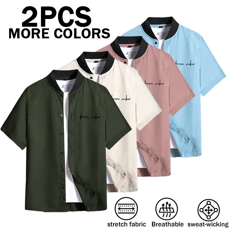 2026 summer printed baseball collar with contrasting color design, loose and casual, versatile and stylish shirt top