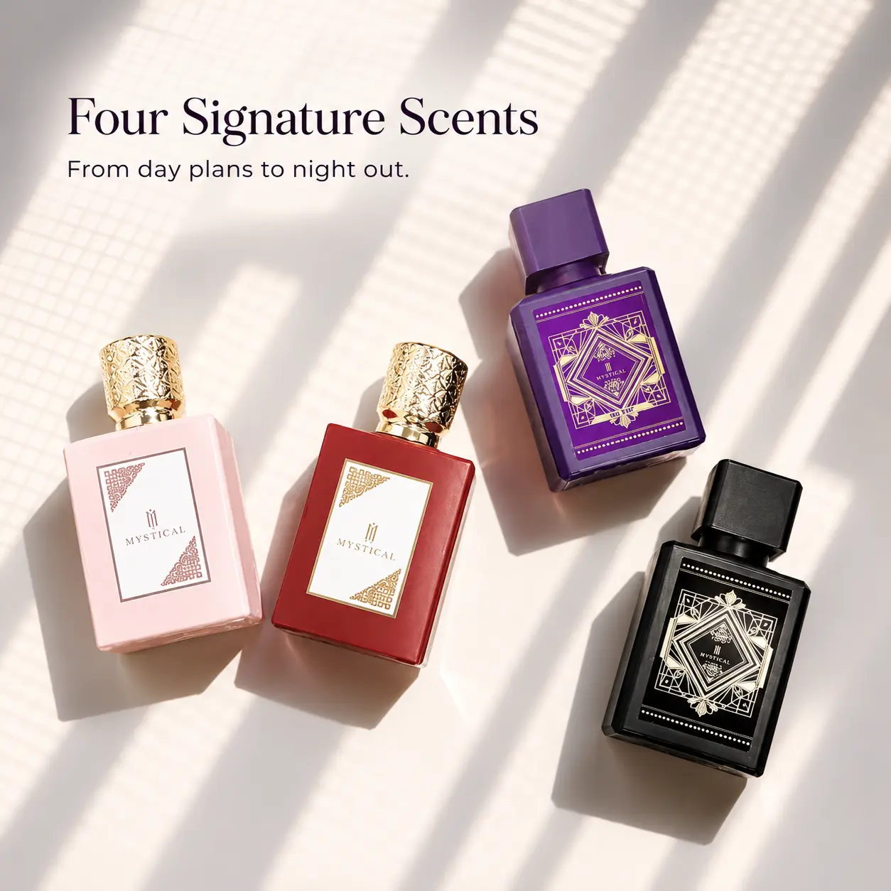 Women's Mystical 4-Piece Eau de Parfum Gift Set, 4x30ml (120ml Total) Limited Edition Fragrance Collection with Floral, Sweet, Warm Scents, Elegant Purple Box for Birthday, Holiday Gifts, Perfumes For Women, Women Perfumes
