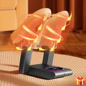 Electric Shoe Boot Dryer, Foldable Smart Timer Multifunction Household Shoe Dryer, 360° Warm Air Circulation, Fast Drying, Adjustable Rack, Suitable for Work Boots Gloves Shoes, Rainy Snowy Days, Shoe Dryer Machine, Drying System