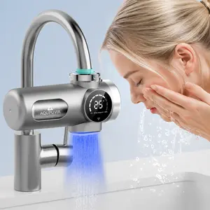 Bathroom UV Faucet Water Filter System, NSF Certified Sink , Removes Heavy Metals & Impurities, Soft Pressurized Water Mode, Easy Install, Modern Silver Faucet Filter, Bathroom Sink Water Purifier, Bathroom Upgrade, Home Spa Essential