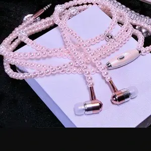 Pearl Style In-Ear Wired Headset With Line Control And Stereo Sound For Creative Fashionable Mobile Phone