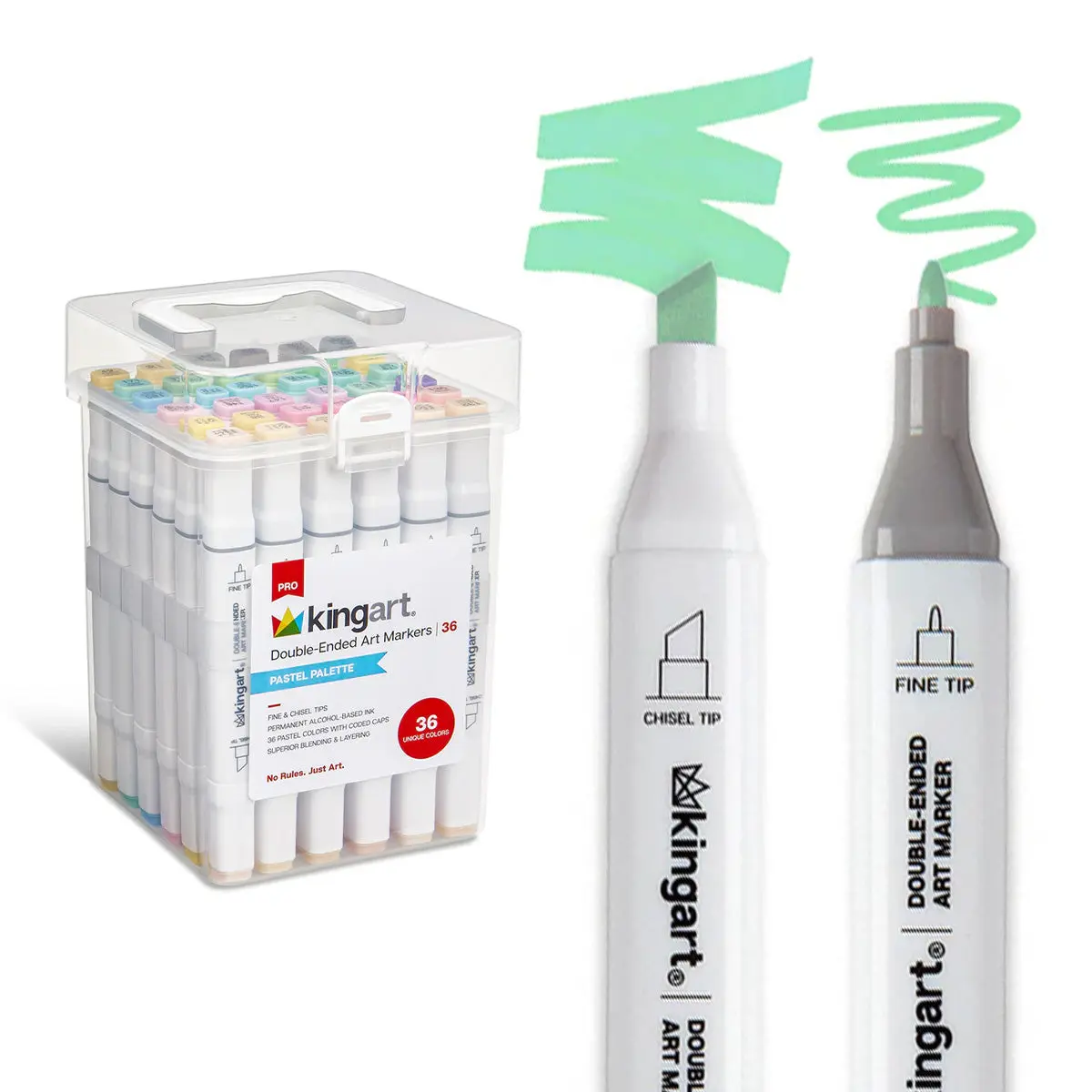 PRO Double-Ended Alcohol Markers - 36 Pastel Colors