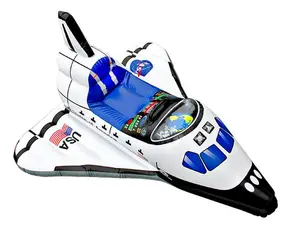 Inflatable Space Shuttle with Realistic Dashboard & QR Codes for Videos Fun Indoor & Outdoor Play for Kids Ages 3+