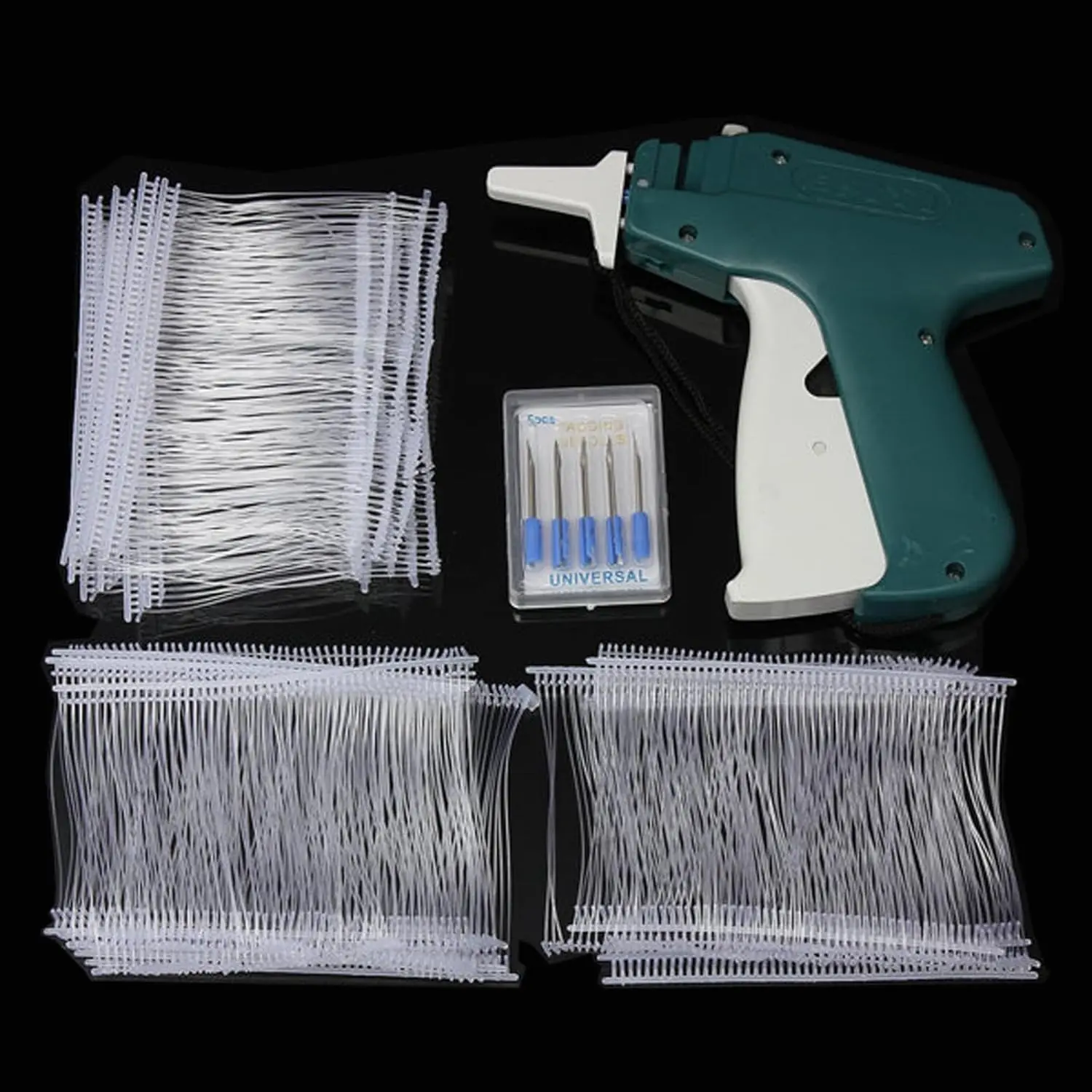 Clothing Price Label Tagging Gun Tool, Labeler Tag Attacher with 1000(±50) White Barbs Fasteners and 5 Extra Steel Needles