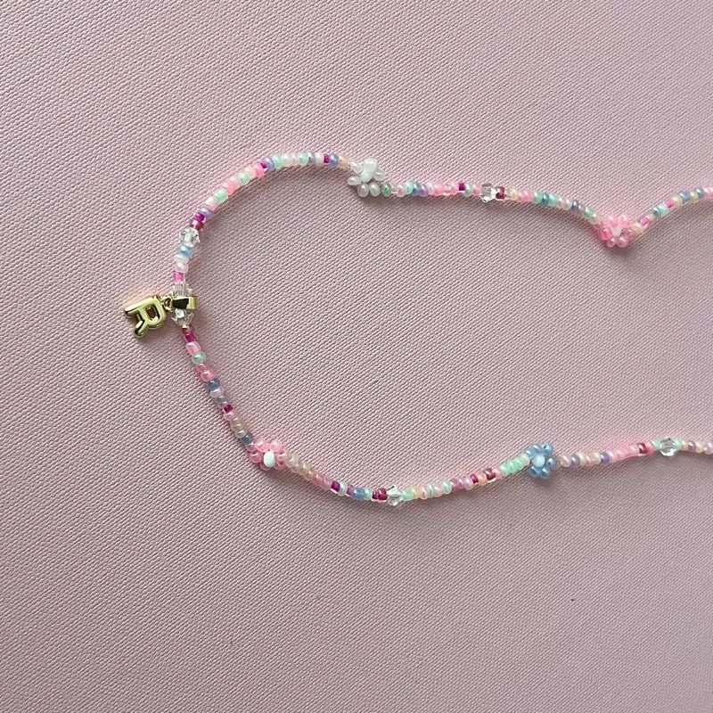 Multicolor Daisy Beaded Necklace