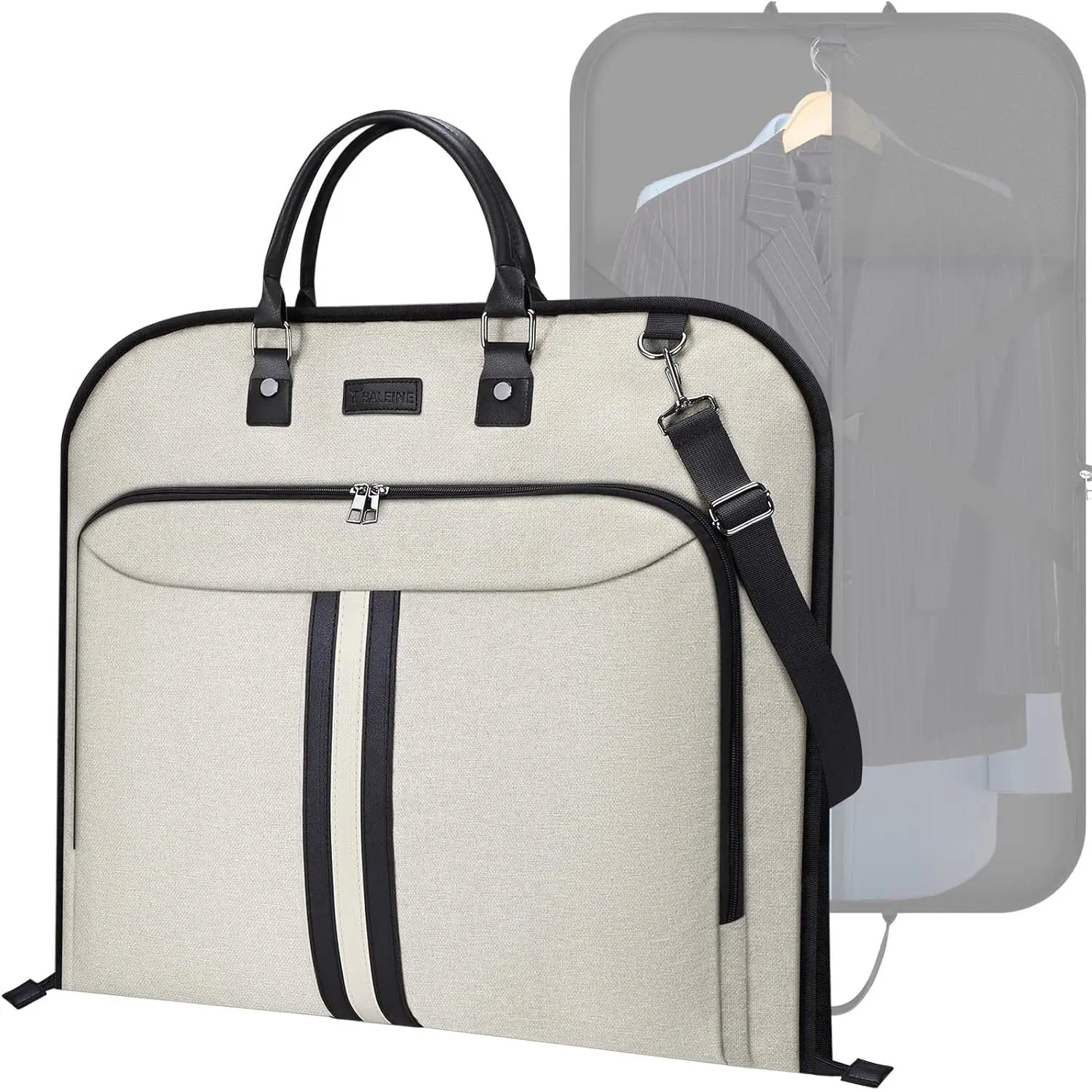 Large Travel Garment Bag, Travel Suit Bag for Men or Women, 42'' Waterproof Carry on Garment Bag for Hanging Clothes, Garment Duffel Bag for Travel Business