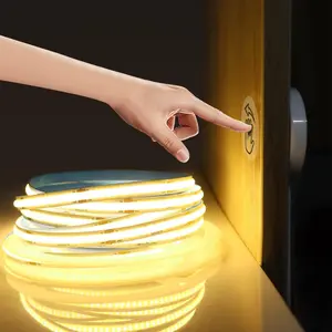 USB Powered COB LED Strip Light, 1 Count Dimmable Touch Sensor Light, Hand Sweeping Move Sensing LED Lamp Tape for Cabinet, Bookcase, Wardrobe, Under Cabinet Lighting, Dimmable Lighting, LED Lighted