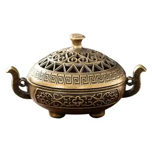 Creative Alloy Incense Burner, Mini Gourd Tea Pot, Home Indoor Aromatherapy Decor, Small Fragrance Holder, Desk Ornament
