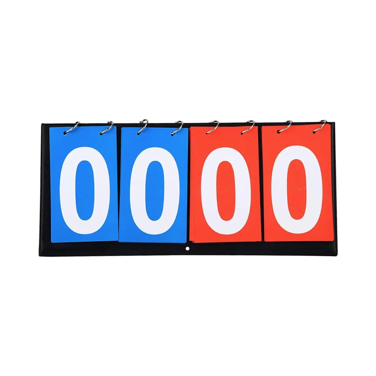 Portable 4-Digit Flip Scoreboard, Easy to Read Double-Sided Score Keeper with 00-99 Display, PU+ Membrane Paper for Volleyball, Football, and Sports