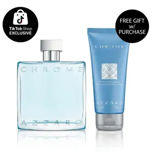 Azzaro Chrome Eau de Toilette for Men | Fresh Citrus Aquatic Cologne | Long-Lasting Clean Scent | 30ml & 100ml | GWP with 100ml